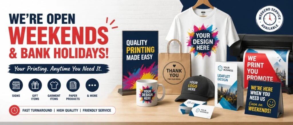 Weekend Printing Service Atherton